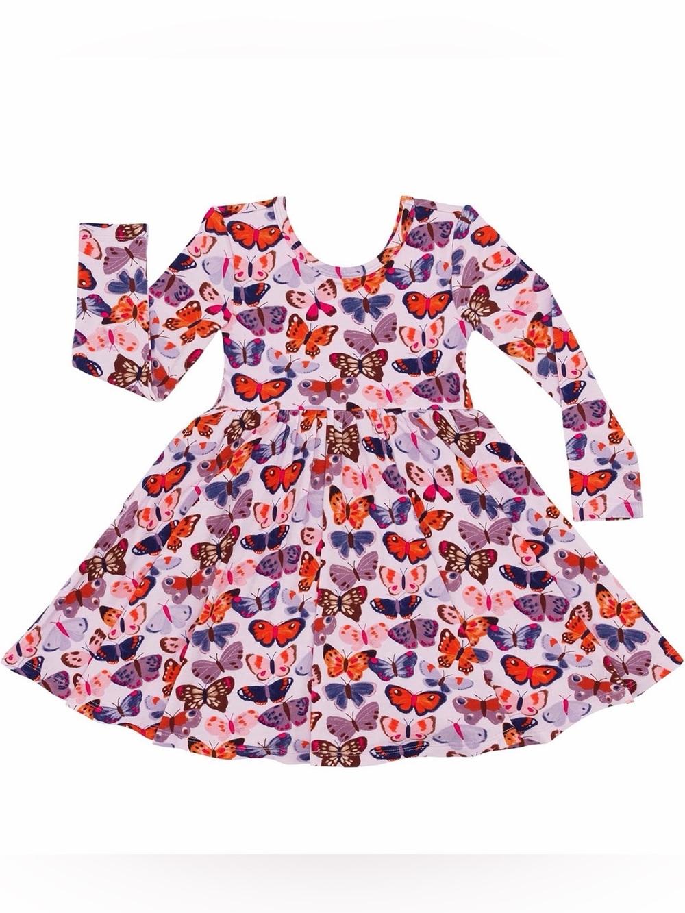 Little Sleepies Butterfly Kisses Long Sleeve Twirl Dress size 5